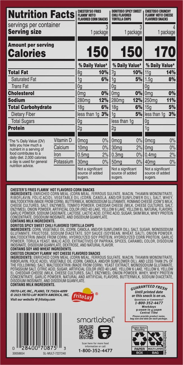 slide 7 of 11, Frito-Lay Snacks, 10 ct