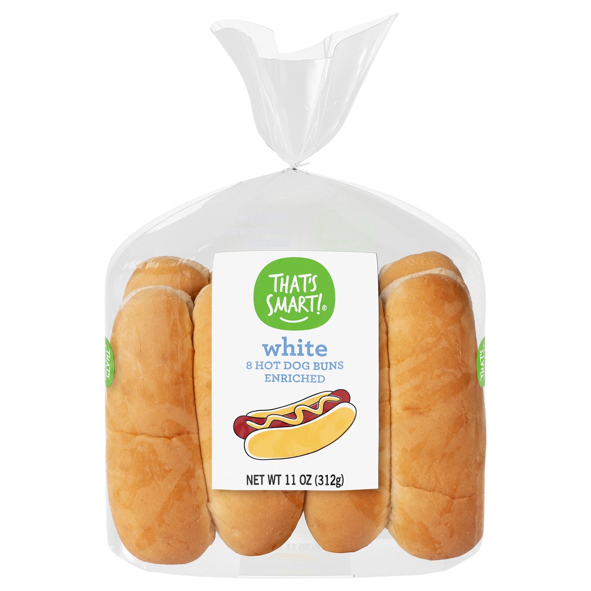 slide 1 of 13, That's Smart Hotdog Buns 8Pk, 11 oz