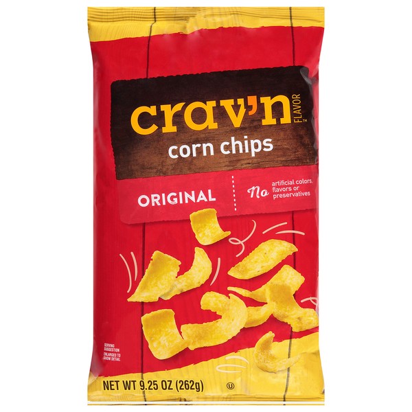 slide 1 of 2, Crav'n Flavor Original Corn Chips - 9.25 oz, 9.25 oz