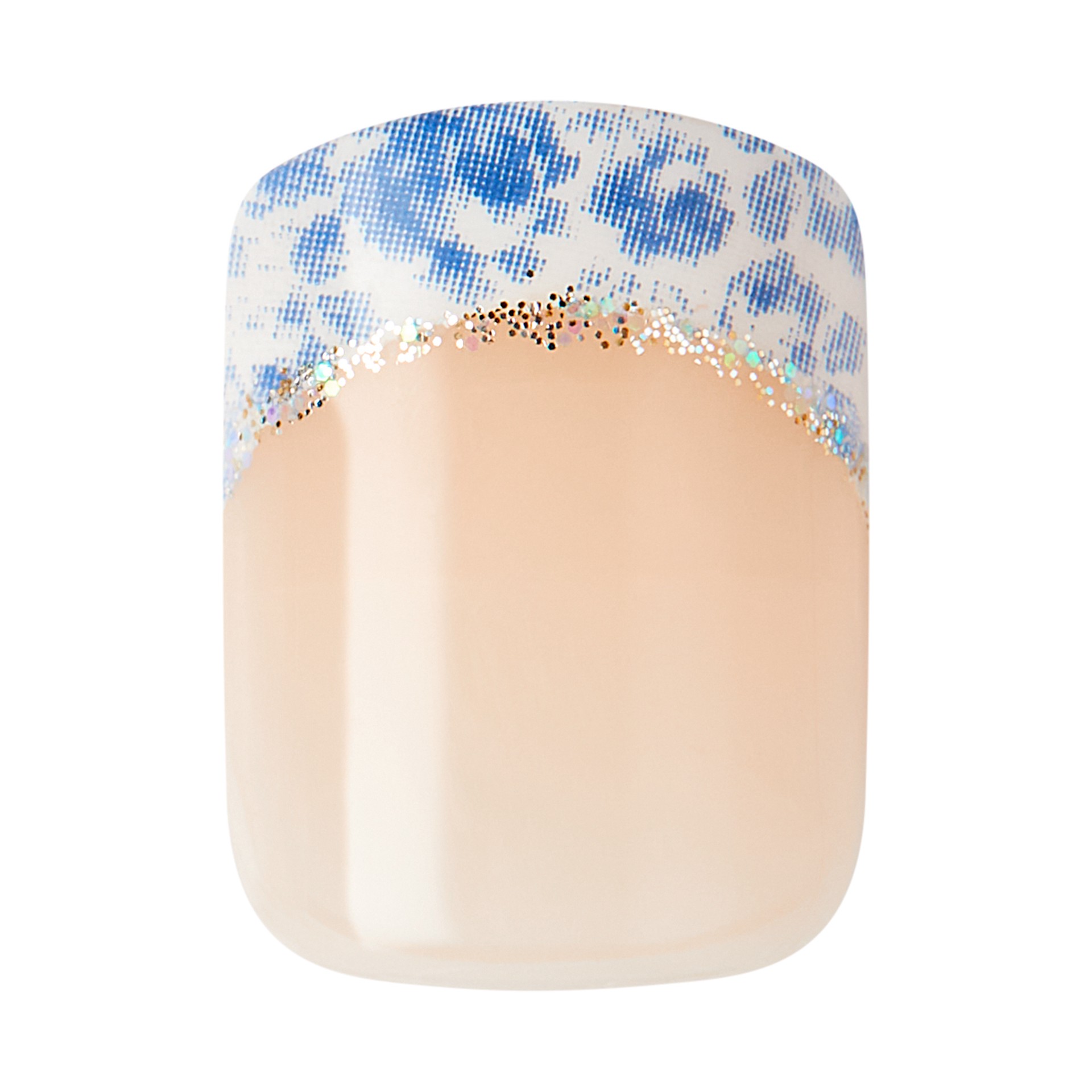 slide 4 of 5, imPRESS LoveShackFancy x imPRESS Limited Edition Short Square Press-On Nails, Blue, 30 Pieces, 1 ct