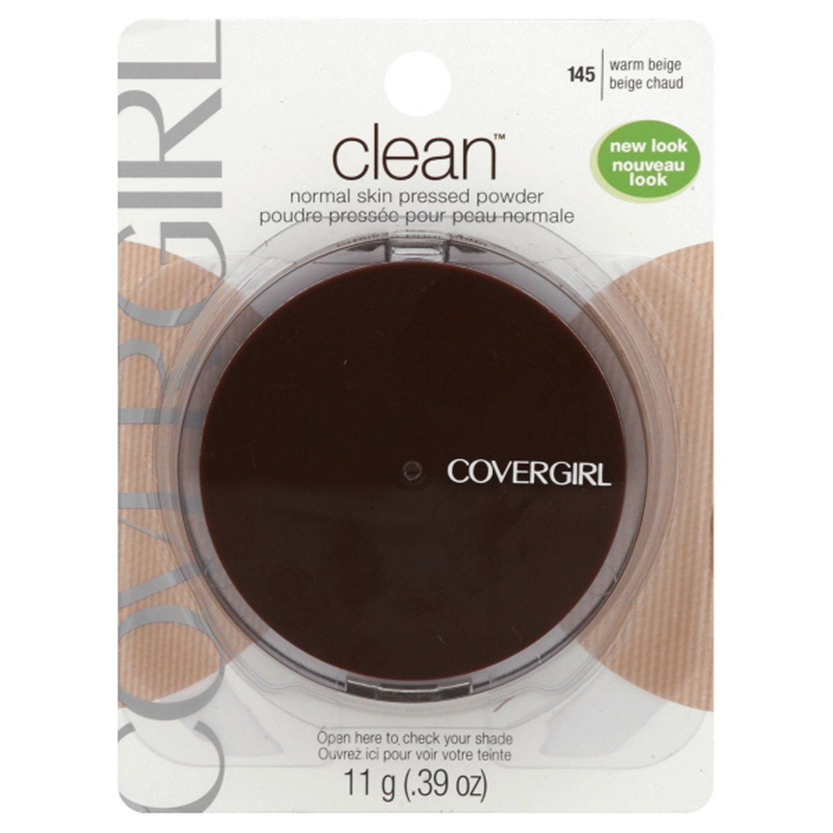 slide 1 of 4, Covergirl Clean Pressed Powder 145 Warm Beige, 0.35 oz