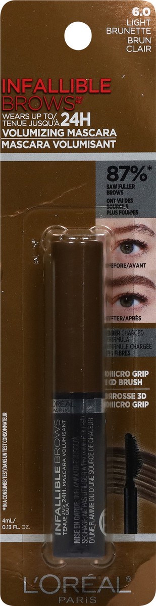 slide 2 of 11, L'Oréal 6.0 Light Brunette Infallible 24H Volumizing Mascara 0.13 fl oz, 0.13 fl oz