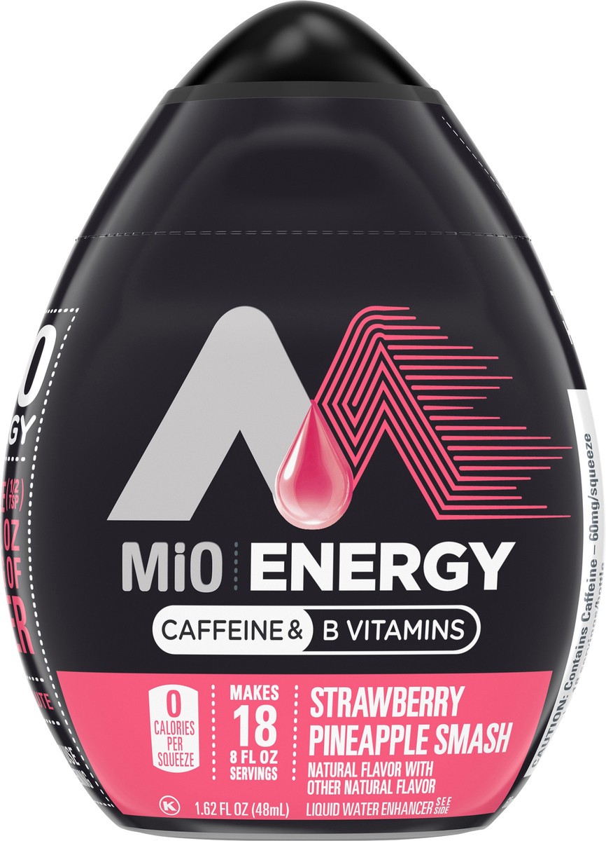 slide 8 of 9, mio Energy Strawberry Pineapple Flavored with other natural flavor Liquid Water Enhancer, 1.62 fl oz Bottle, 1.62 fl oz