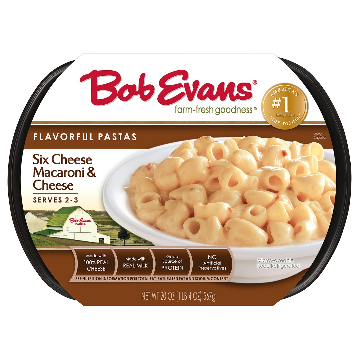 slide 9 of 9, Bob Evans Six Cheese Pasta, 20 oz