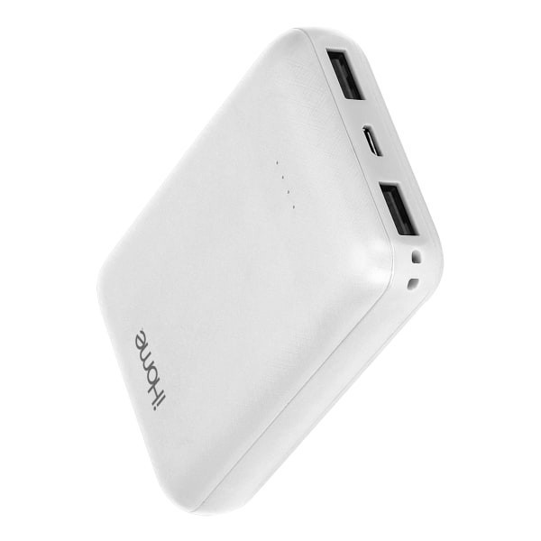 slide 4 of 4, iHome Ultra-Compact 10,000Mah Power Bank, White, 1 ct