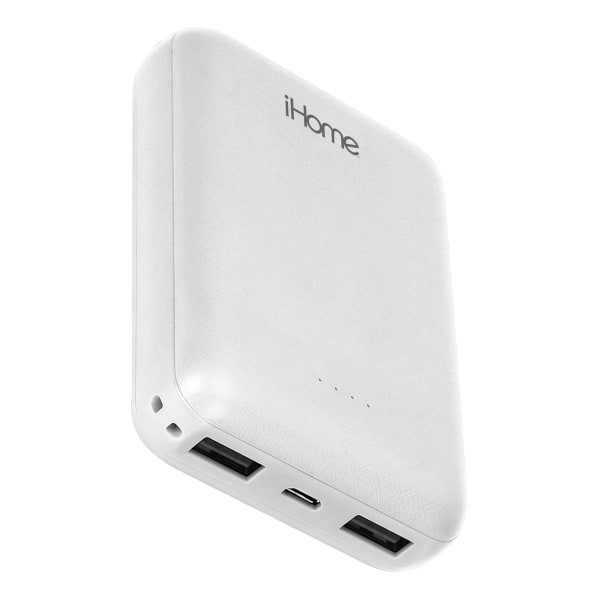 slide 2 of 4, iHome Ultra-Compact 10,000Mah Power Bank, White, 1 ct