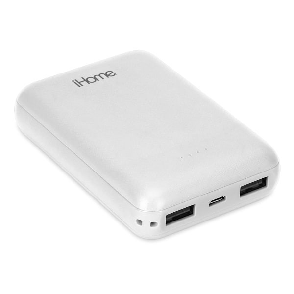 slide 1 of 4, iHome Ultra-Compact 10,000Mah Power Bank, White, 1 ct