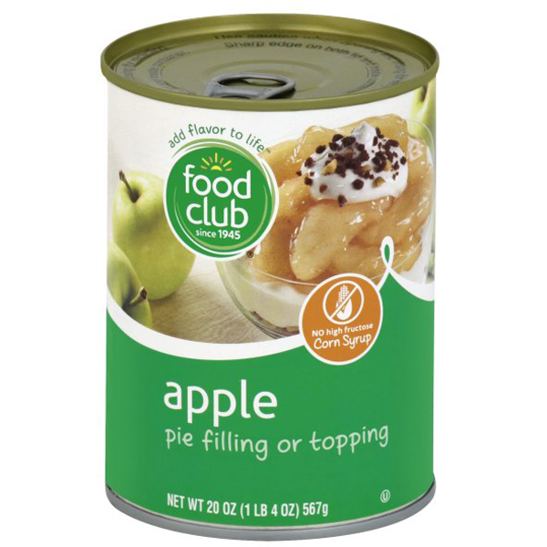 slide 1 of 1, Food Club Apple Pie Filling Or Topping, 20 oz
