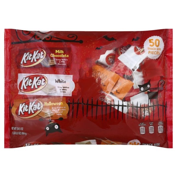 slide 1 of 1, KIT KAT Halloween Snack Size Wafer Bars Assortment, 24.5 oz