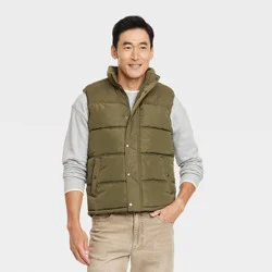 Men's Midweight Puffer Sleeveless Jacket - Goodfellow & Co™ Green XXL