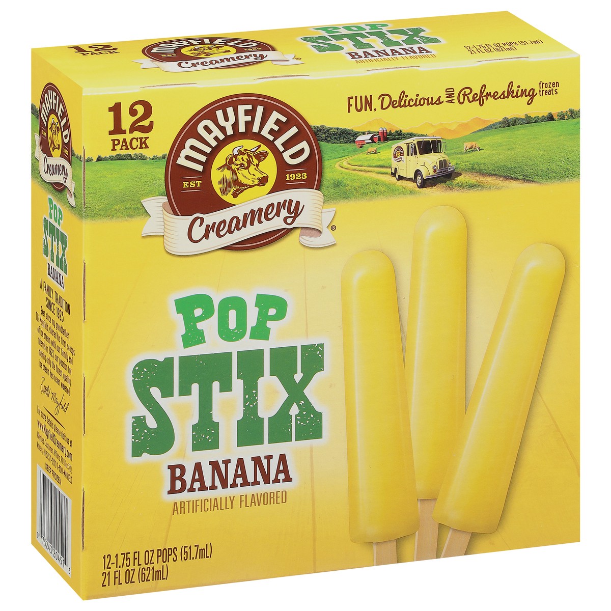 slide 2 of 9, Mayfield Creamery Banana Pop Stix 12 - 1.75 fl oz Packs, 12 ct