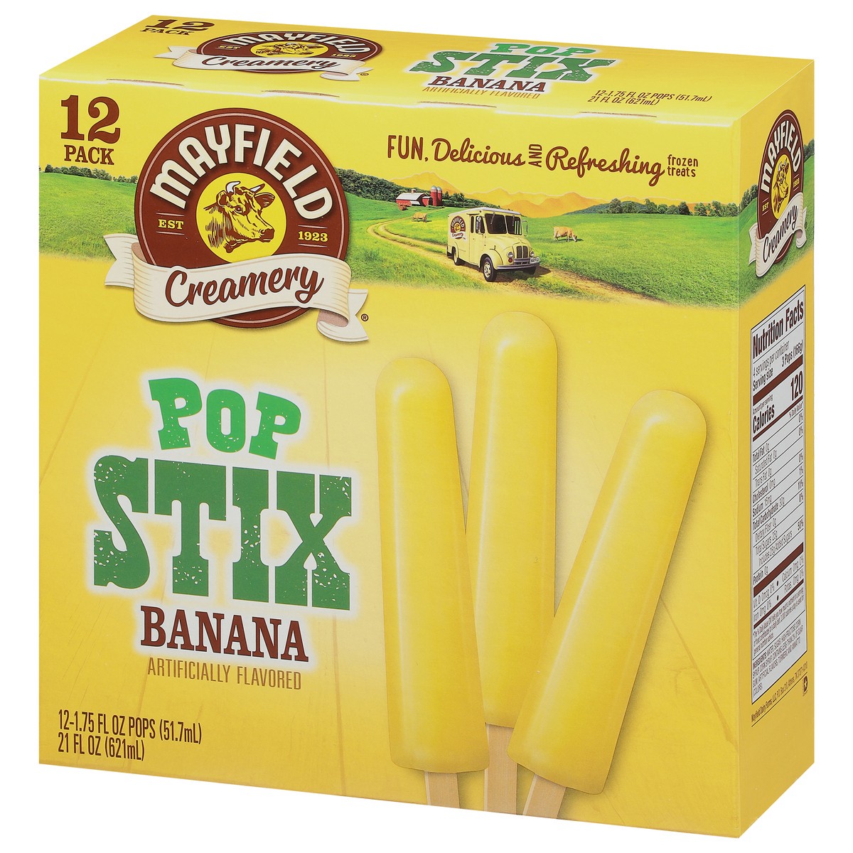 slide 3 of 9, Mayfield Creamery Banana Pop Stix 12 - 1.75 fl oz Packs, 12 ct