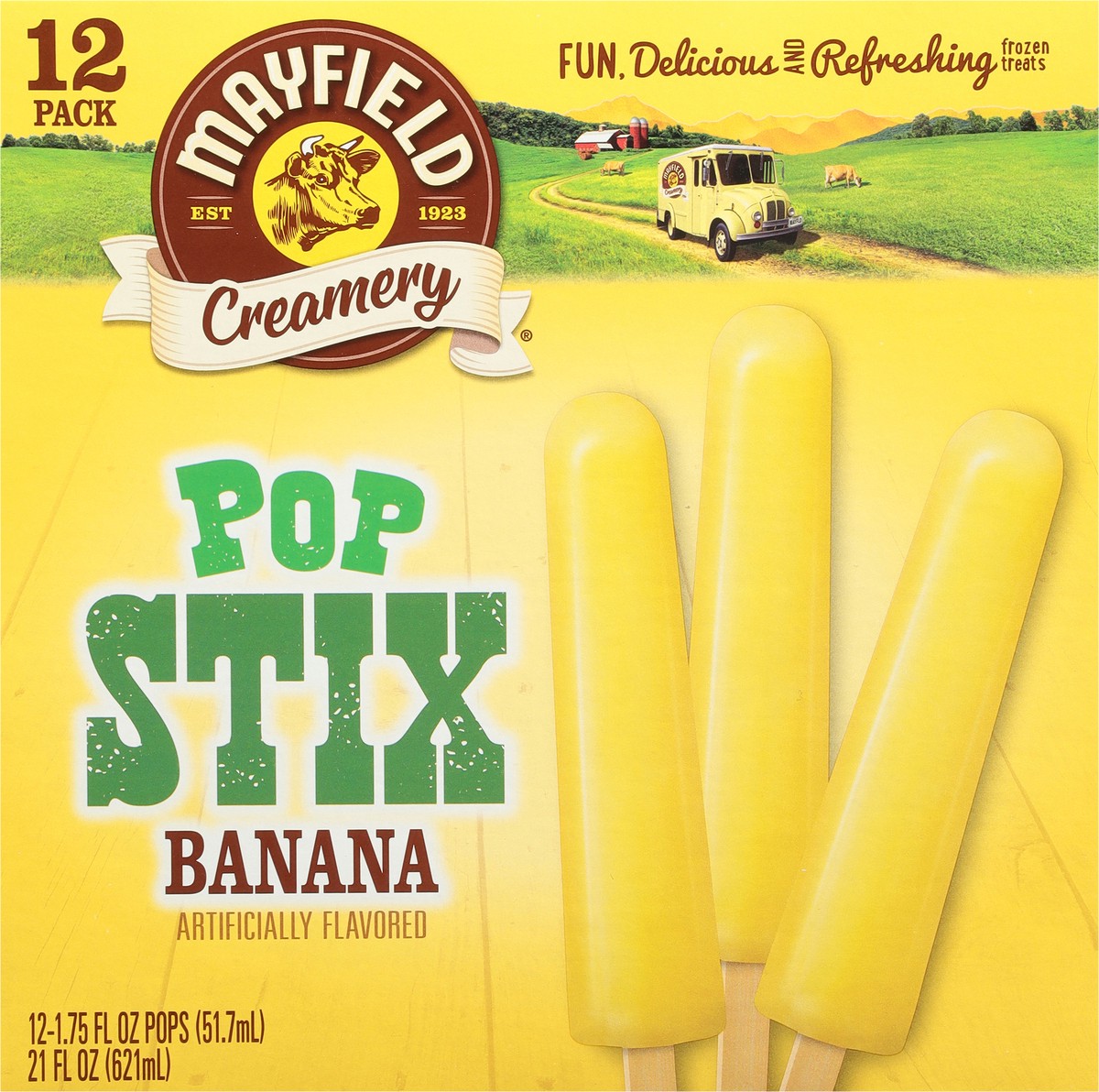 slide 6 of 9, Mayfield Creamery Banana Pop Stix 12 - 1.75 fl oz Packs, 12 ct