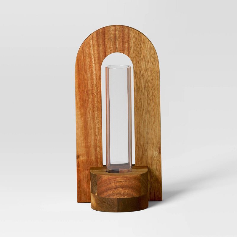 slide 1 of 4, Wooden Arch Propagation Natural Wood 4.17"x3.74"x9.96" - Threshold ™, 1 ct