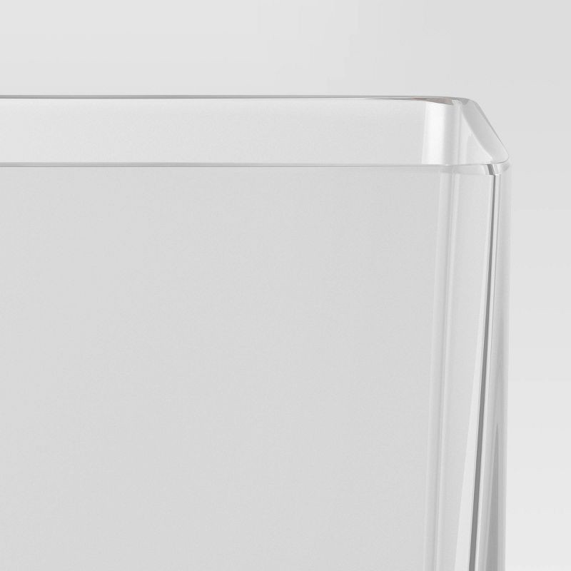 slide 4 of 4, Small Glass Terrarium with Wood Base Rectangular Natural Wood 7.2"x5.24"x8" - Threshold™, 1 ct