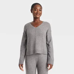 Women's Pullover Pajama Sweater - Auden™ Heathered Gray XS