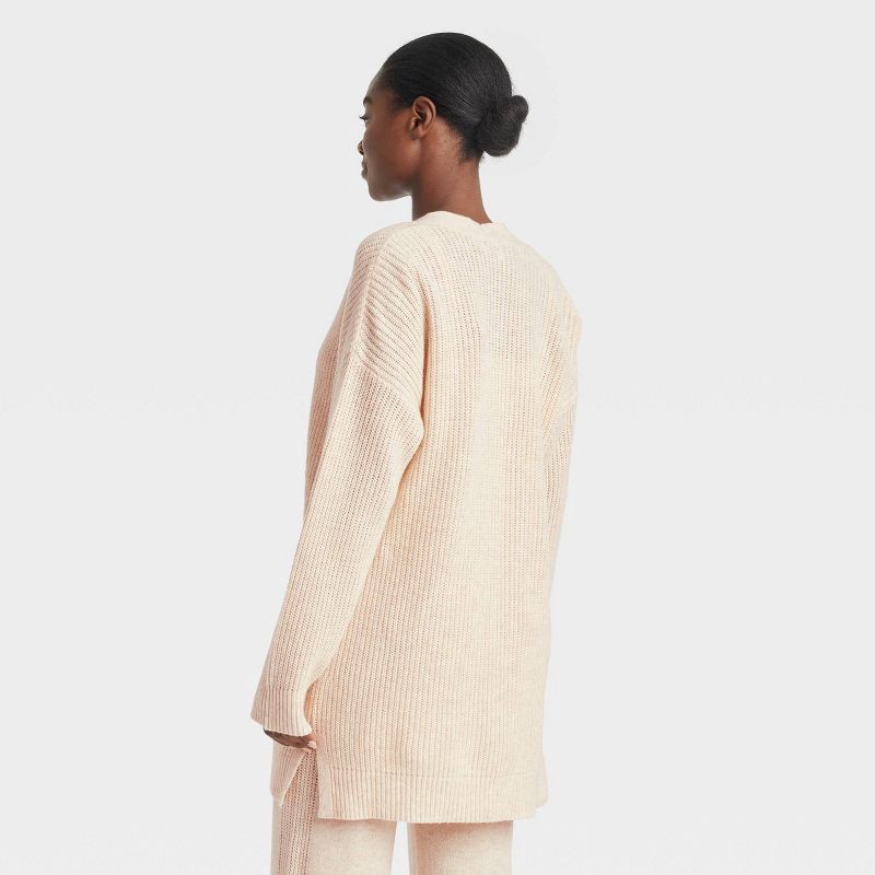 slide 2 of 3, Women's Sweater Robe - Auden™ Oatmeal M/L, 1 ct