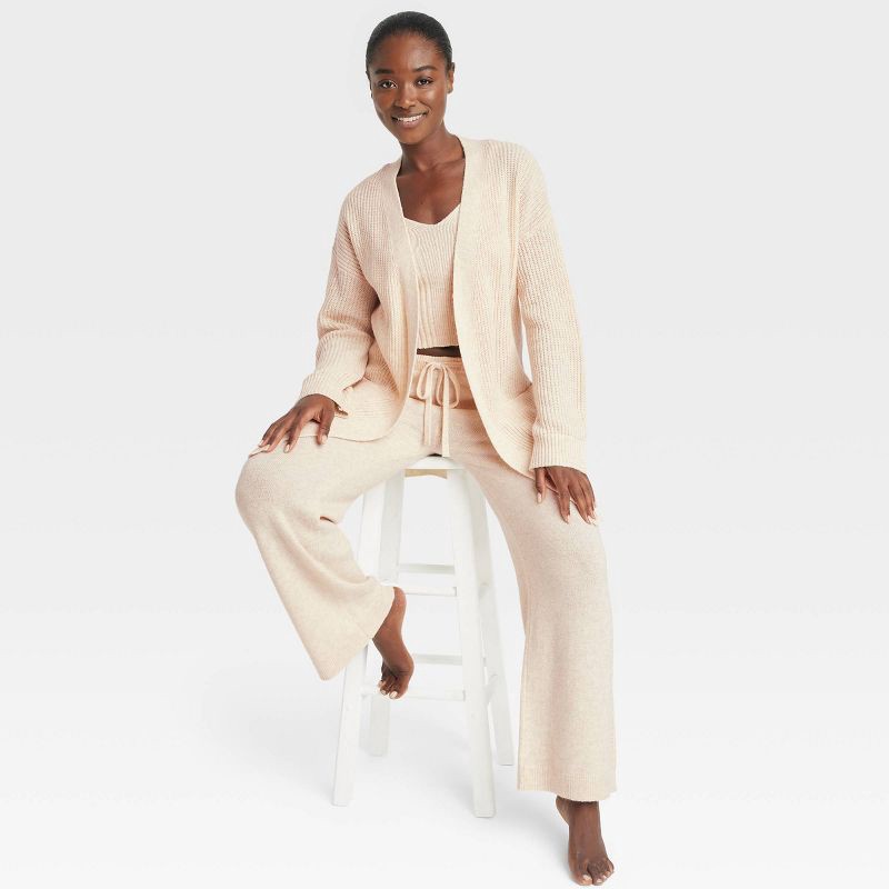 slide 3 of 3, Women's Sweater Robe - Auden™ Oatmeal M/L, 1 ct