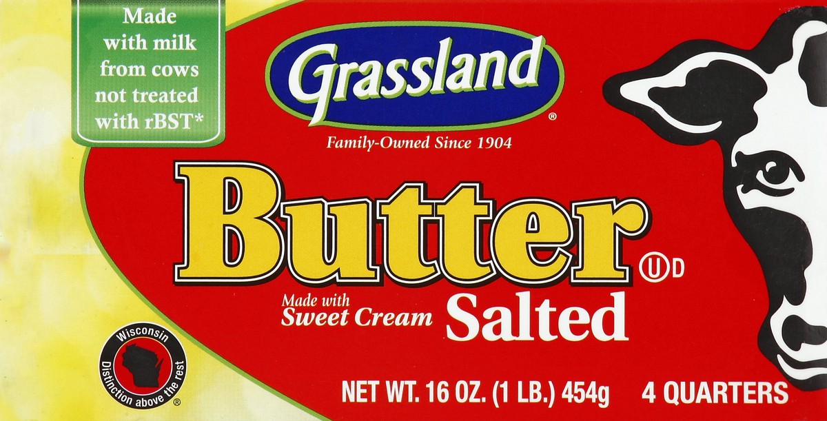 slide 2 of 4, Grassland Butter 4 ea, 16 oz