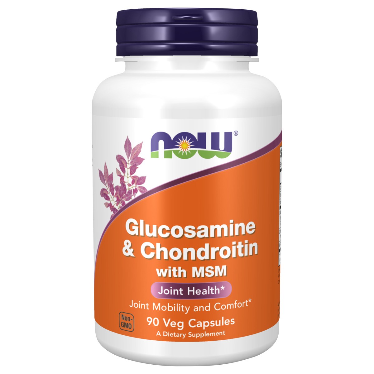 slide 1 of 4, NOW Glucosamine & Chondroitin with MSM - 90 Veg Capsules, 90 ct