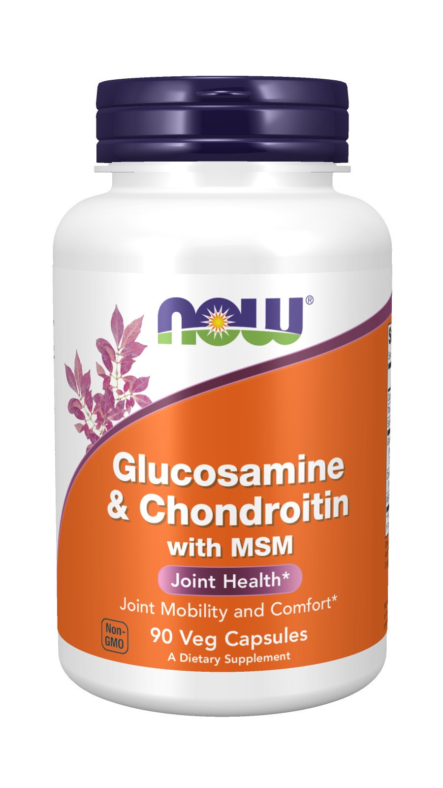 slide 1 of 4, NOW Glucosamine & Chondroitin with MSM - 90 Veg Capsules, 90 ct