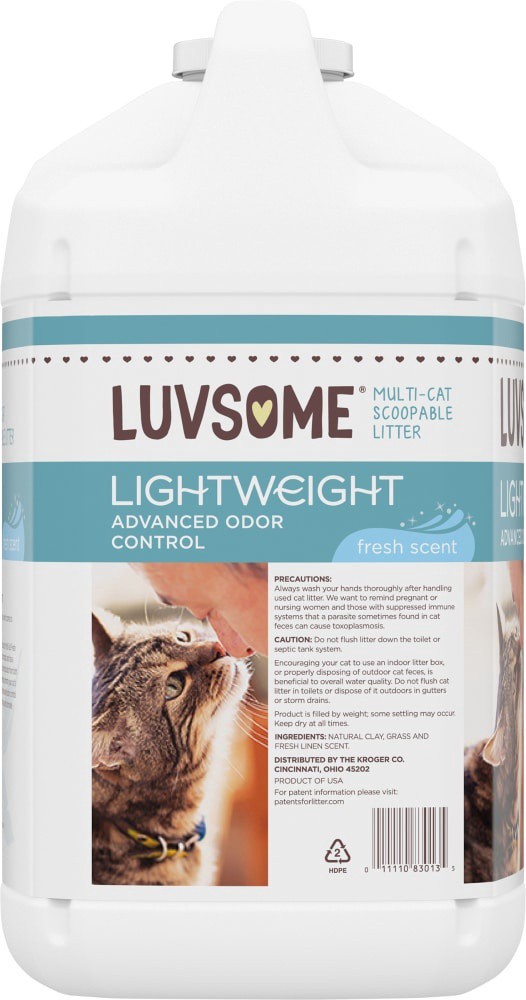 slide 4 of 4, Luvsome Lightweight Fresh Scent Multicat Scoopable Litter, 9 lb