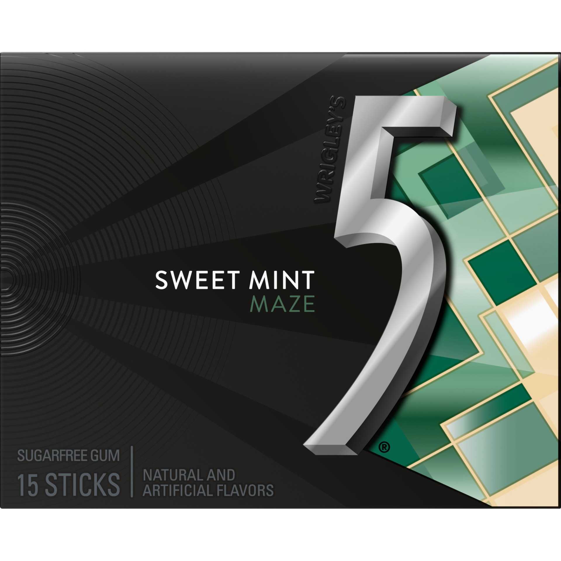 slide 1 of 5, 5 Gum Sweet Mint Sugarfree Gum, 15 ct