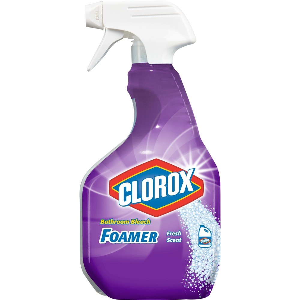 slide 5 of 5, Clorox Bathroom Foamer With Bleach Spray Bottle Fresh Scent, 30 oz