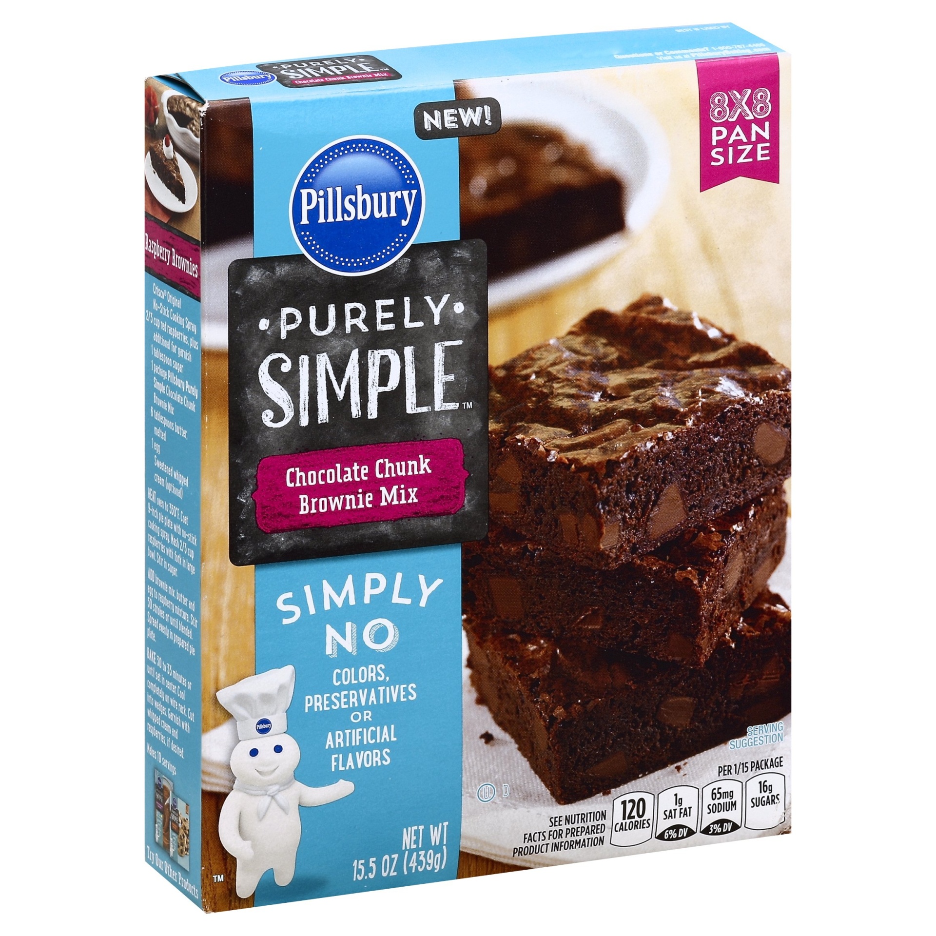 slide 1 of 1, Pillsbury Purely Simple Brownie Mix, 15.5 oz