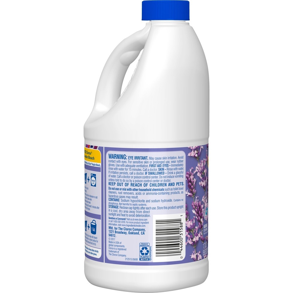 slide 2 of 6, Clorox Liquid Bleach Lavender Splashless, 55 fl oz