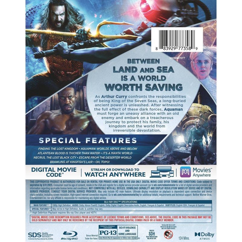 slide 3 of 5, Warner Home Video Aquaman and The Lost Kingdom (Blu-ray), 1 ct
