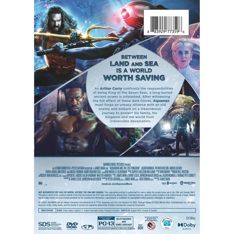 slide 7 of 8, Warner Home Video Aquaman and The Lost Kingdom (DVD), 1 ct