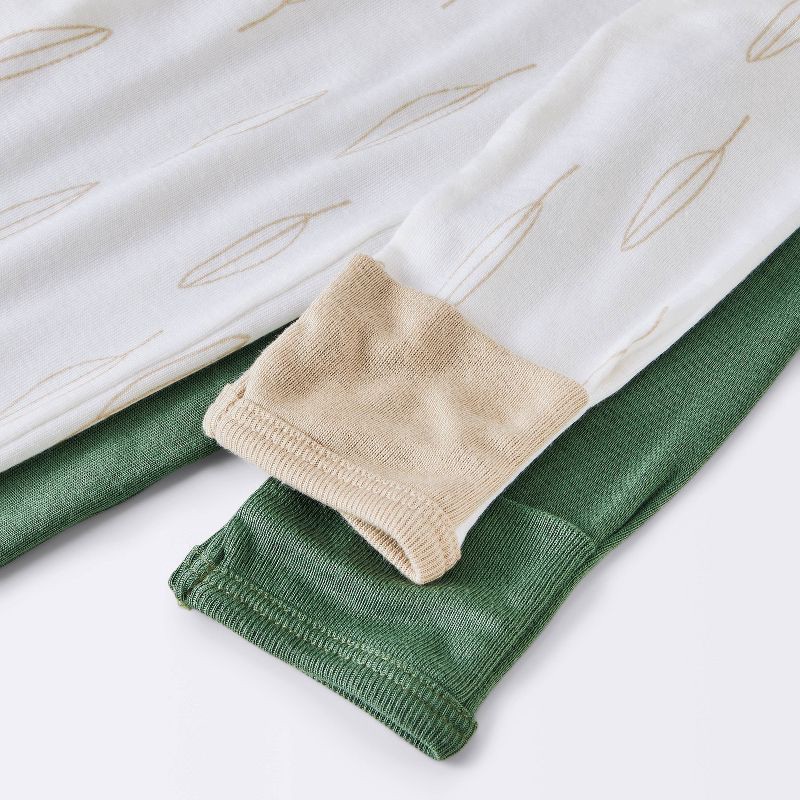 slide 4 of 4, Baby Boys' 2pk So Very Soft Modal Blend Sleep N' Play - Cloud Island™ Green 3-6M: Footed Pajamas, Long Sleeve, 2 ct