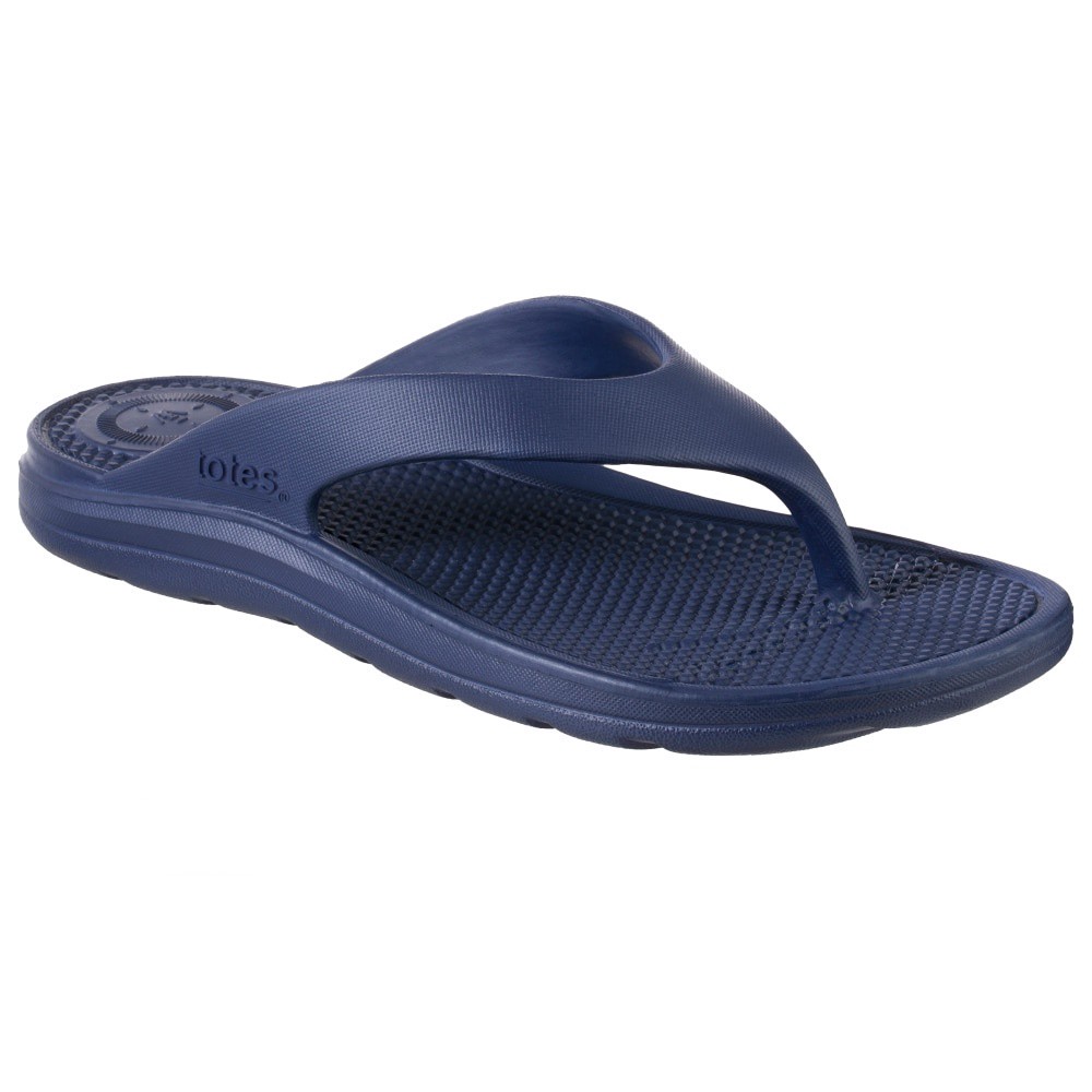 slide 3 of 5, Totes Womens Sol Bounce Ara Thong Sandals - Navy Blue, 1 ct