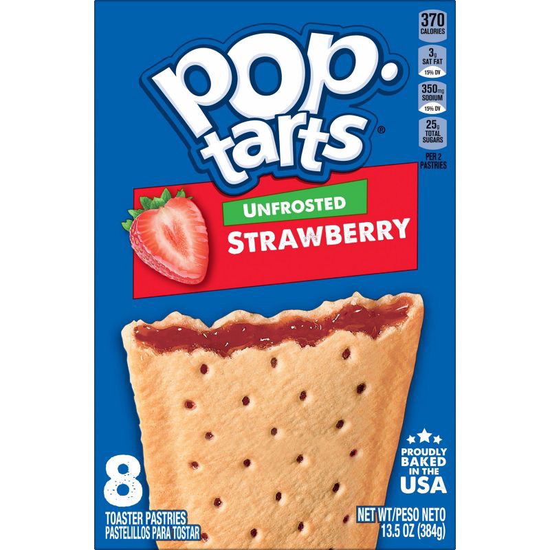 slide 2 of 10, Pop-Tarts Unfrosted Strawberry Toaster Pastries - 8ct / 13.5oz, 8 ct; 13.5 oz