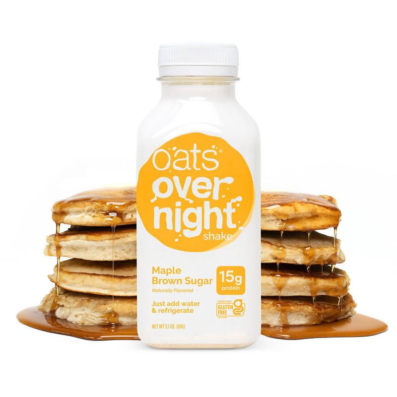 slide 3 of 10, Oats Overnight Shake Maple Brown Sugar - 2.1oz, 2.1 oz