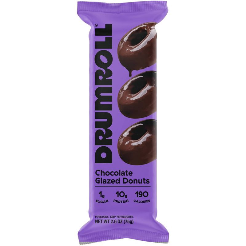 slide 1 of 5, Drumroll Snacks Chocolate Glazed Mini Donuts Gluten Free - 2.6oz, 2.6 oz