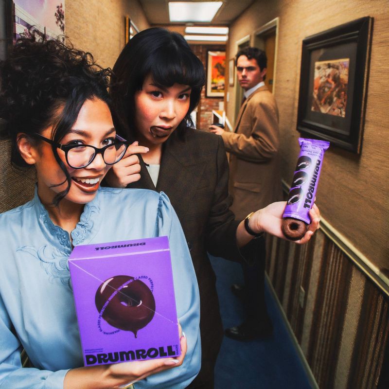 slide 5 of 5, Drumroll Snacks Chocolate Glazed Mini Donuts Gluten Free - 2.6oz, 2.6 oz