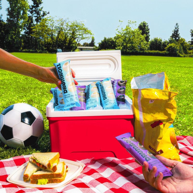 slide 3 of 4, Drumroll Snacks Strawberry Glazed Mini Donuts 3-Pack - 2.6oz, 2.6 oz