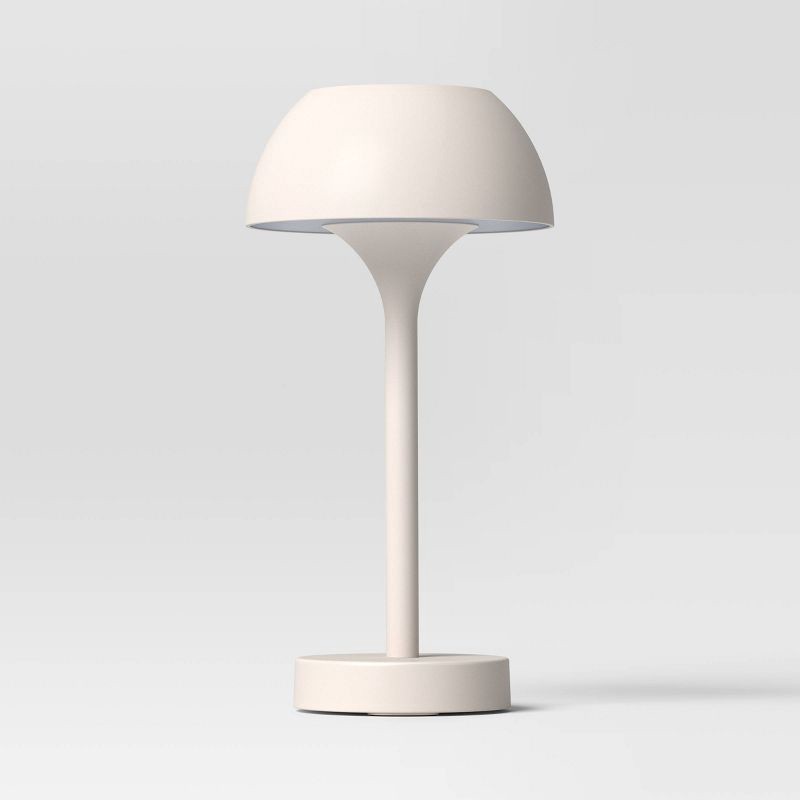 slide 2 of 3, Solar and Rechargeable USB LED Outdoor Table Lamp Ivory - Threshold™, 1 ct