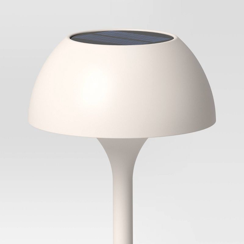 slide 3 of 3, Solar and Rechargeable USB LED Outdoor Table Lamp Ivory - Threshold™, 1 ct