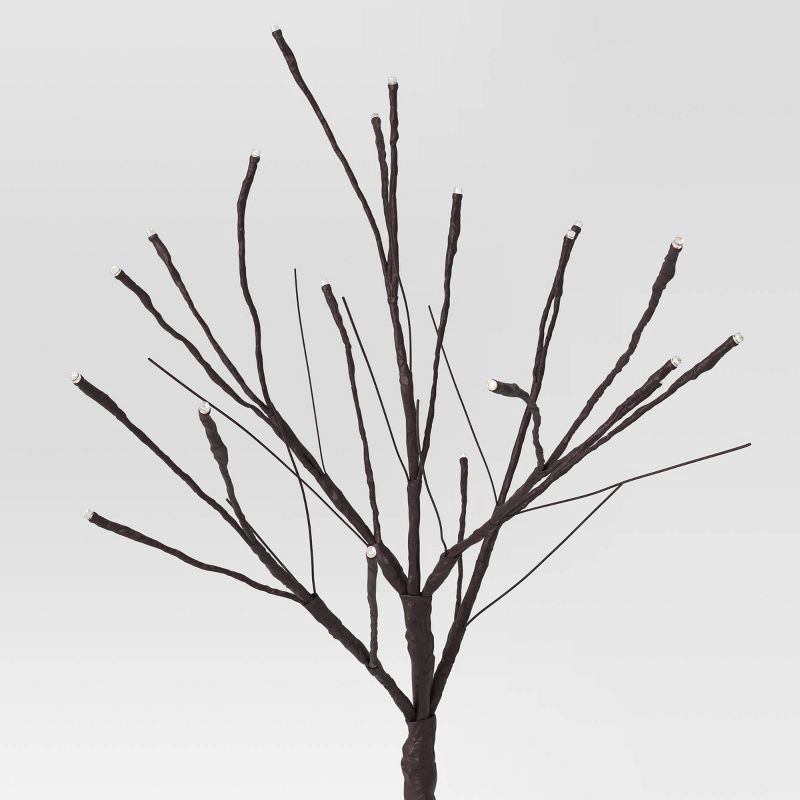 slide 3 of 3, 3pk Branches Battery LED Outdoor Light Stakes Black - Threshold™, 3 ct