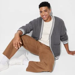 Men's Deep V-Neck Cardigan - Original Use™ Gray XL