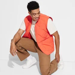 Men's Regular Fit Quilted Vest - Original Use™ Orange S