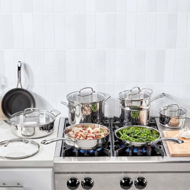 slide 3 of 3, Cuisinart 13pc Classic Stainless Steel Cookware Set: Induction Compatible, Dishwasher Safe, Lifetime Warranty, 13 ct