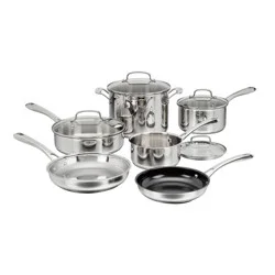 Cuisinart 10pc Classic Stainless Steel Cookware Set