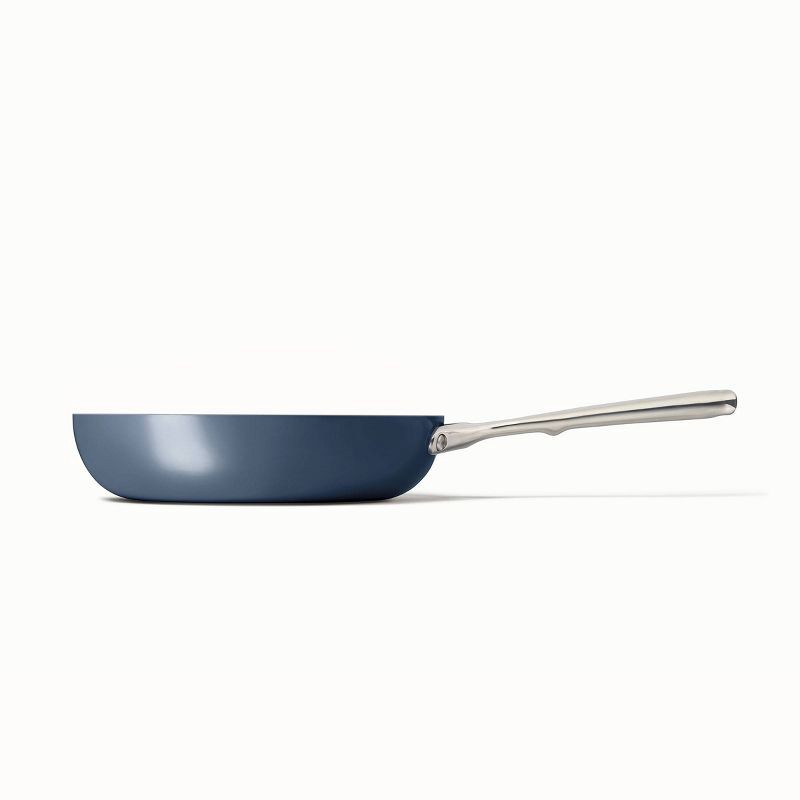 slide 2 of 2, Caraway Home 10.5" Fry Pan Navy: Nonstick Ceramic, Stainless Steel Handle, Oven-Safe, Electric & Gas Compatible, 1 ct