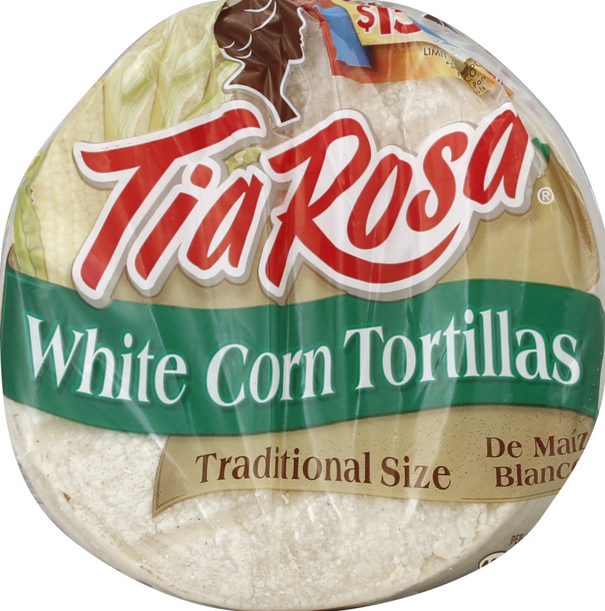 slide 5 of 5, Tia Rosa White Corn Tortillas, Traditional Size, 30 count, 30 ct