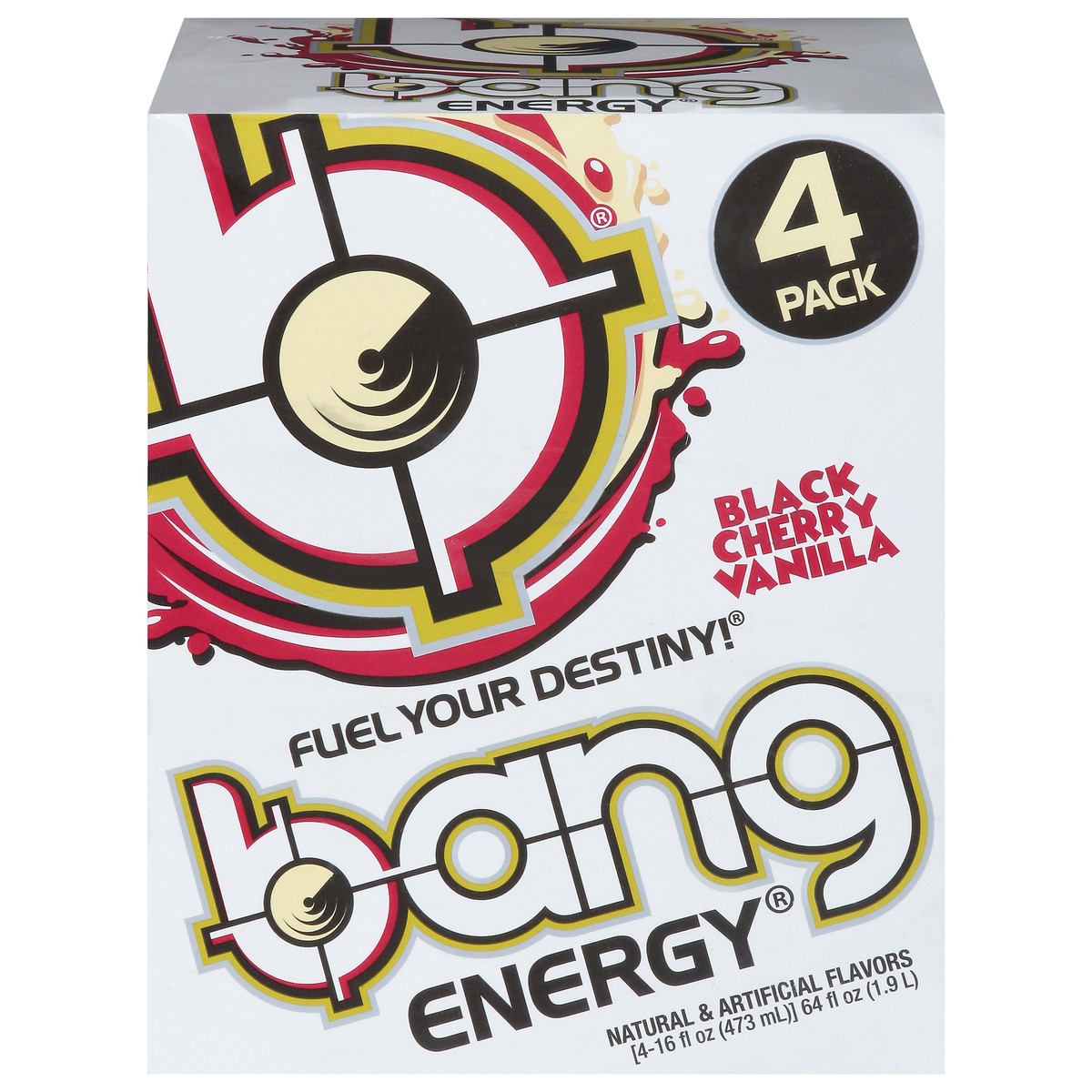 slide 1 of 9, Bang Black Cherry Vanilla Energy Drink - 4 ct, 4 ct