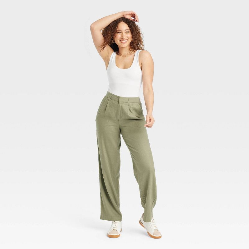 slide 3 of 3, Women's Slim Fit Seamless Tank Top - A New Day™ White M: Sleeveless Scoopneck, Lightweight Jersey, 1 ct